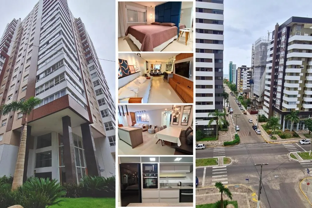 Apto p/ 4 pessoas central a menos de 500m do mar, Torres, na 768 Avenida Benjamin Constant em Torres/RS