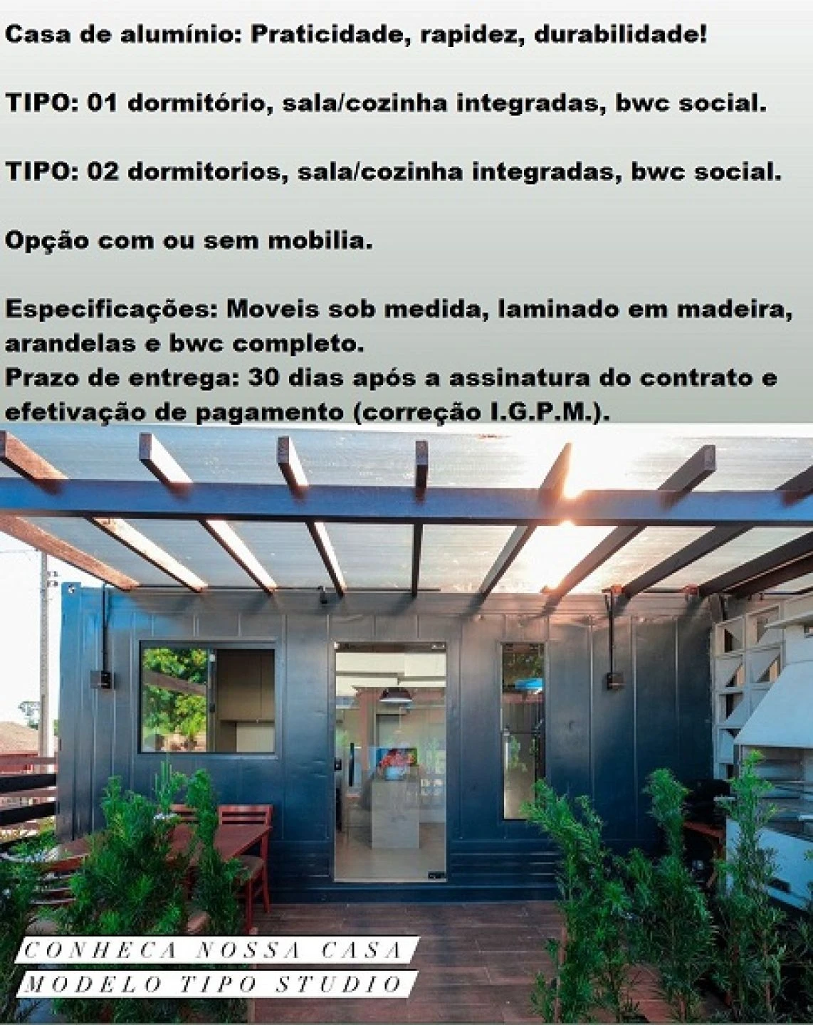 Casa de alumínio Criciúma e região