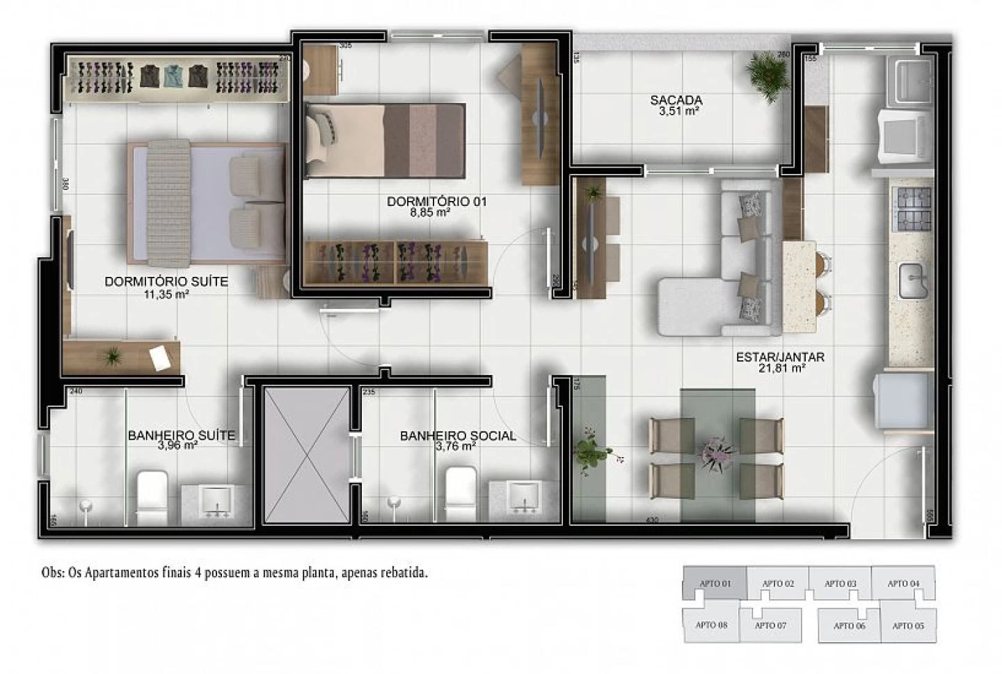 Nações Unidas Santa Barbara Criciúma apartamento a venda — foto 14