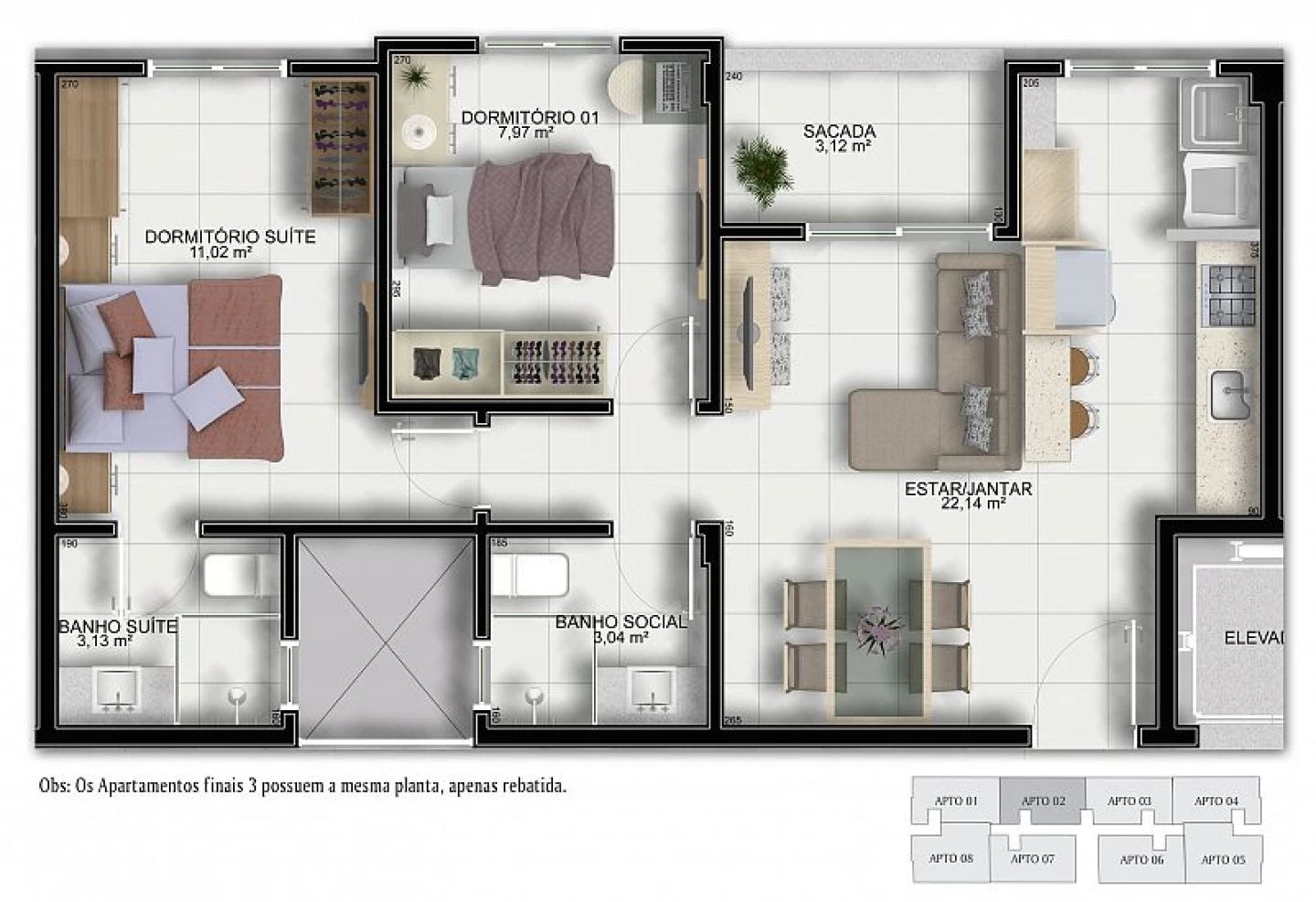 Nações Unidas Santa Barbara Criciúma apartamento a venda — foto 15