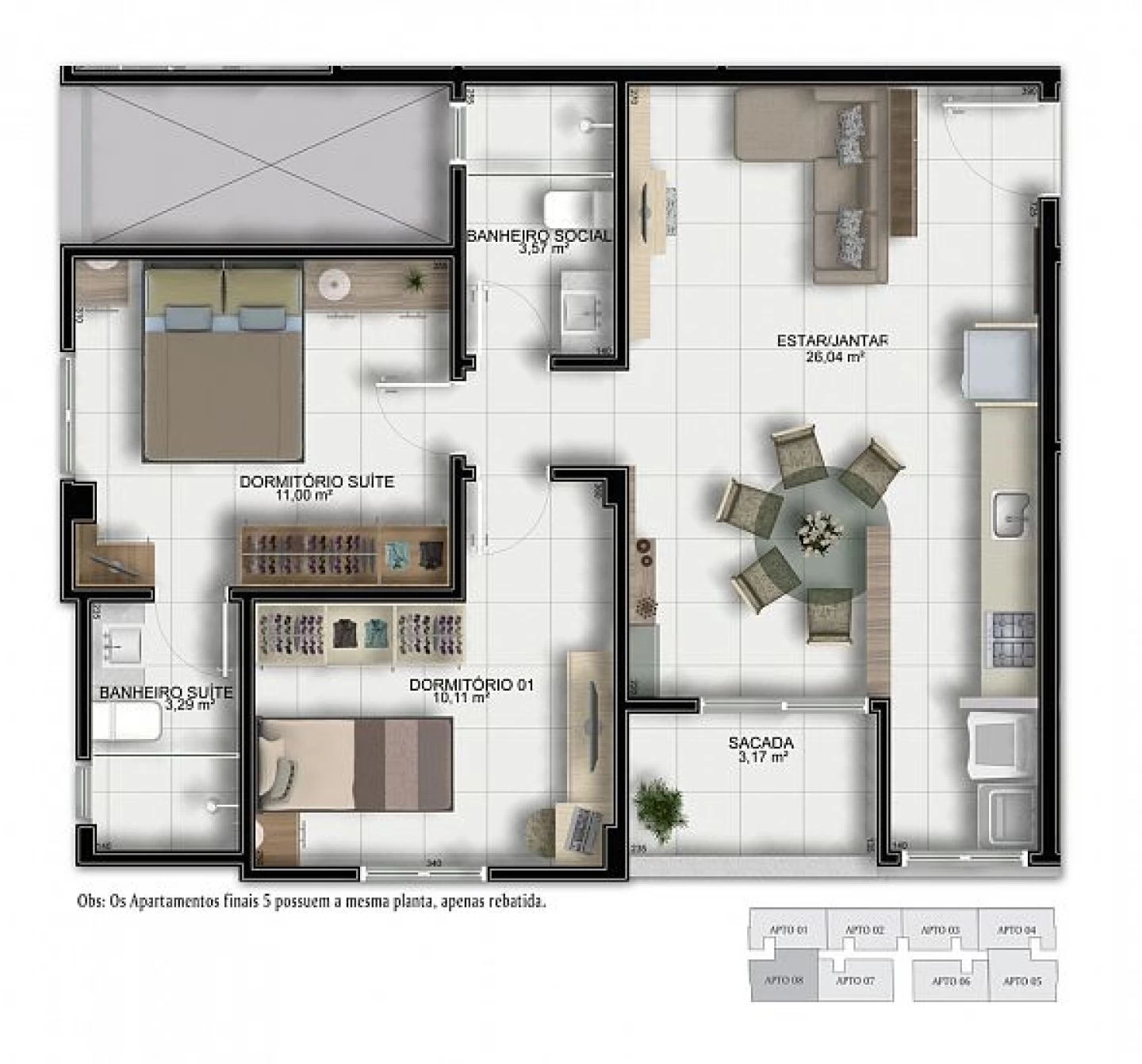 Nações Unidas Santa Barbara Criciúma apartamento a venda — foto 16