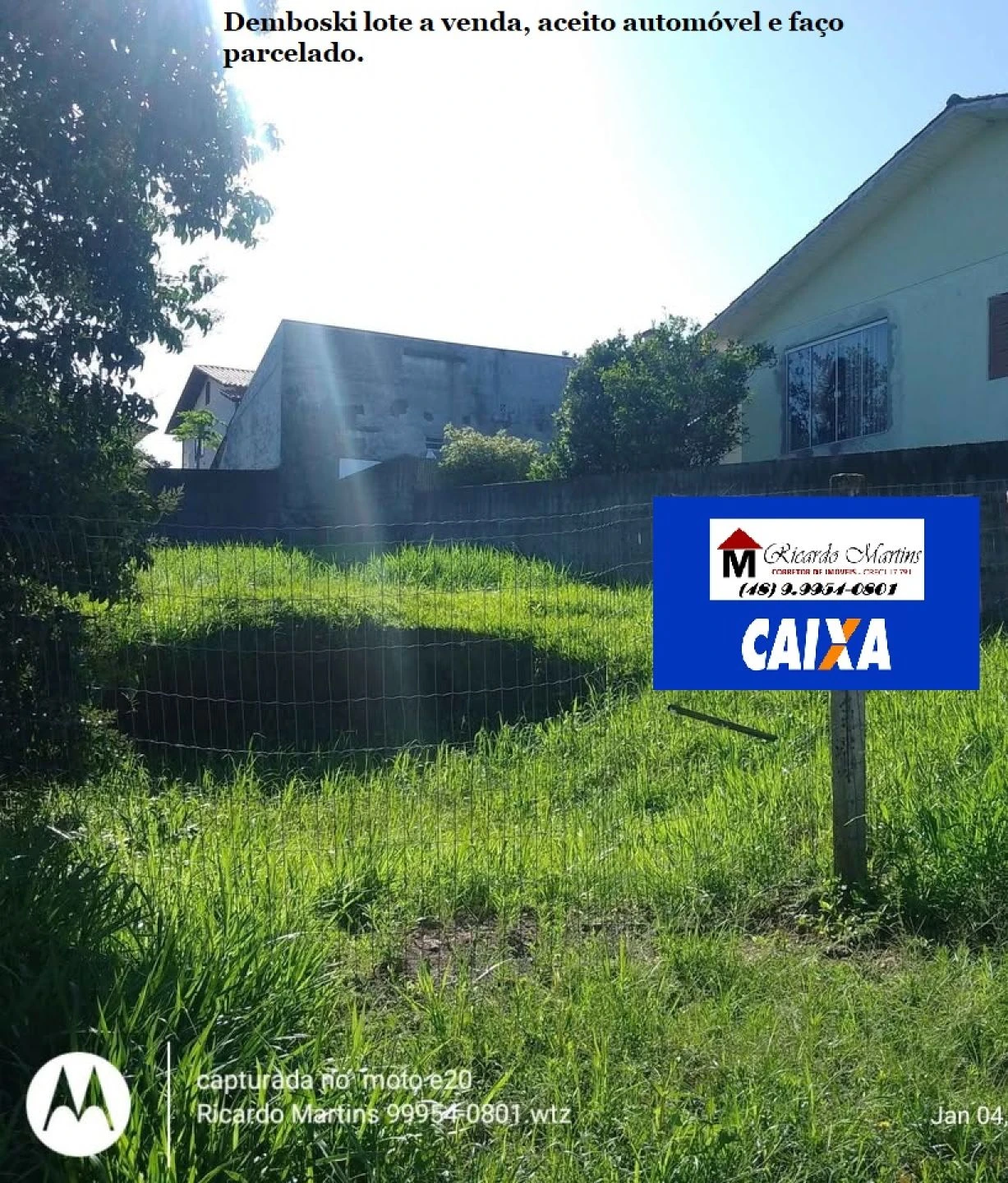 Terreno a venda bairro Demboski Criciúma