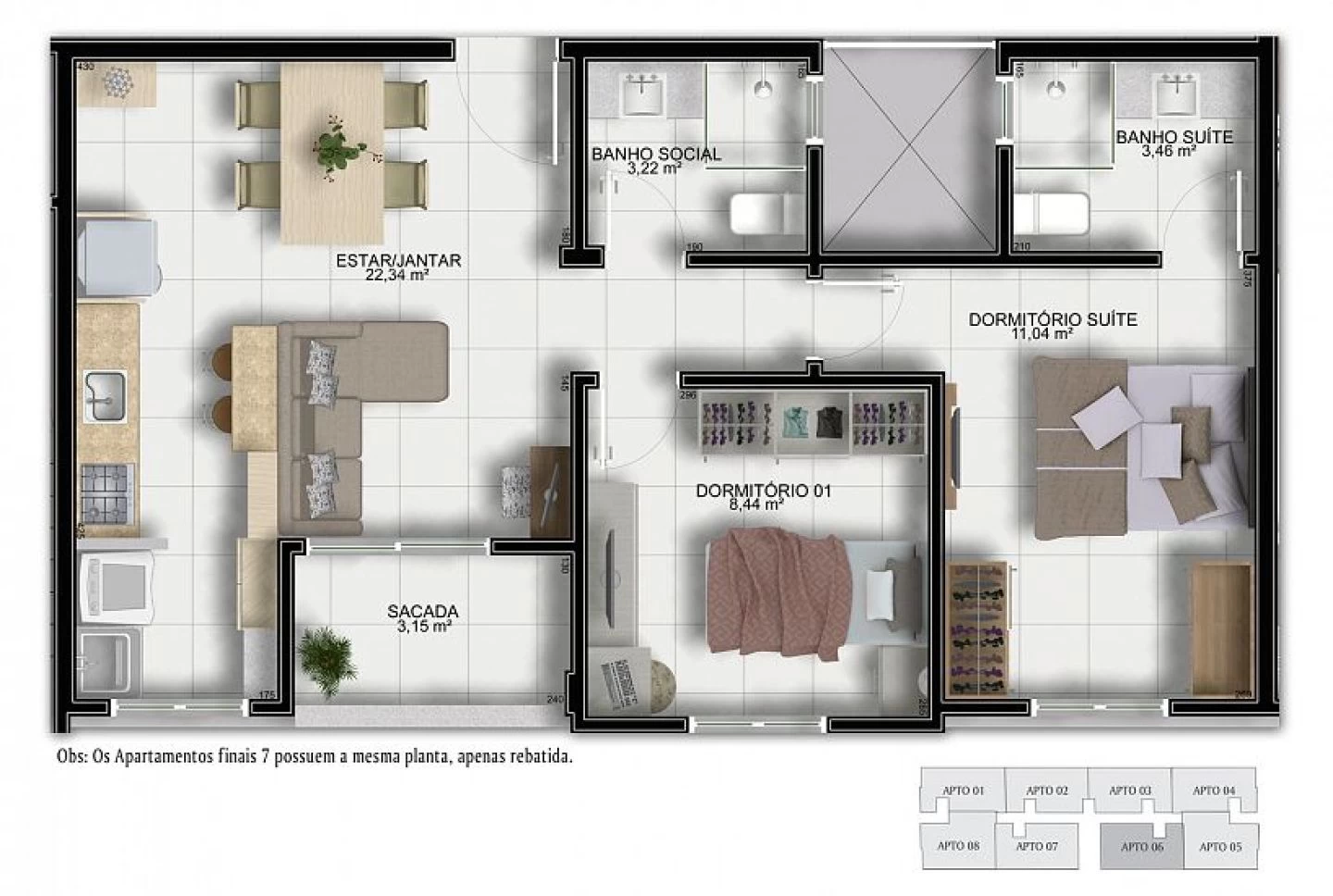 Nações Unidas Santa Barbara Criciúma apartamento a venda — foto 17