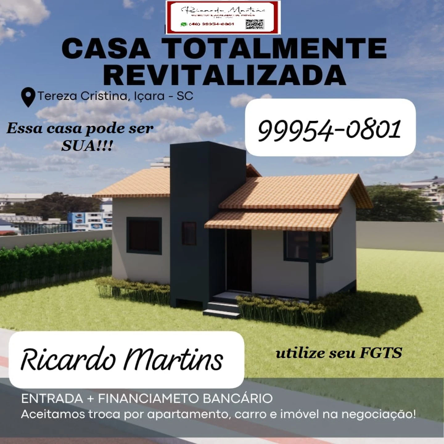 Casa de alvenaria a venda Içara Tereza Cristina