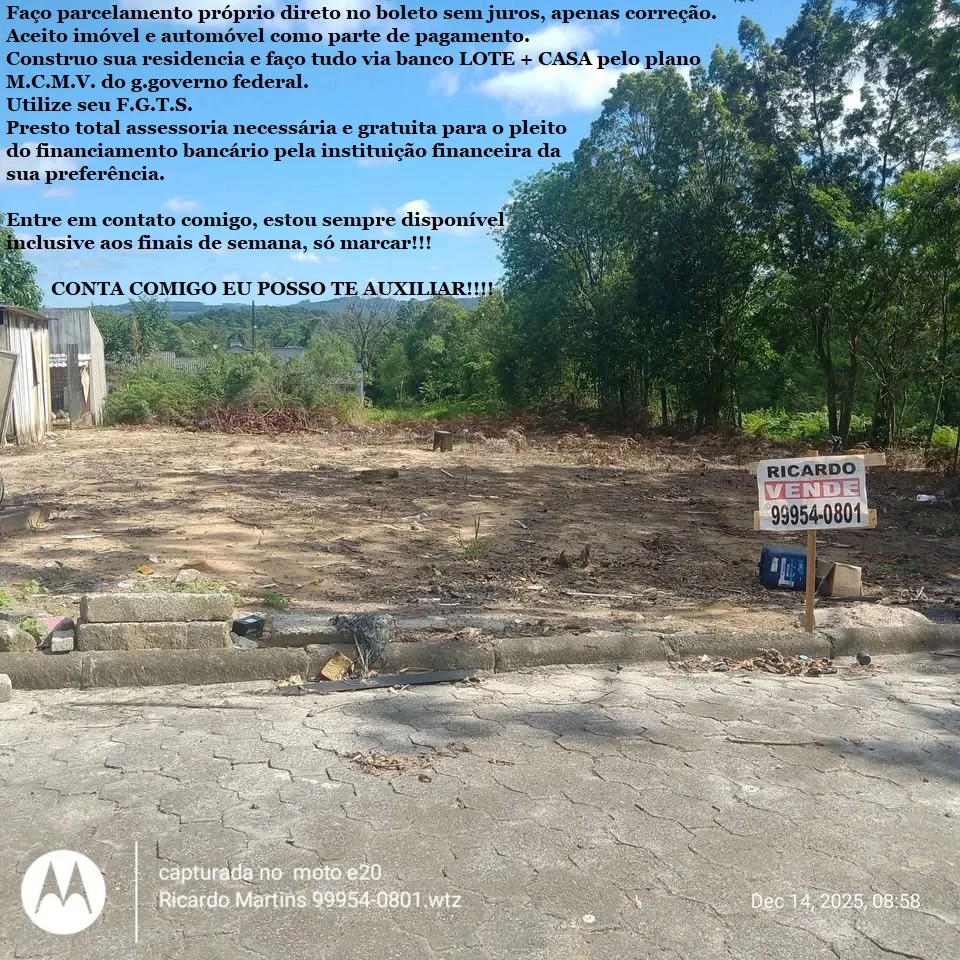 Terreno a venda bairro Laranjinha Rio Maina Criciúma