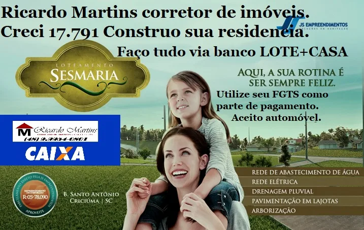 Loteamento Sesmaria bairro Santo Antônio