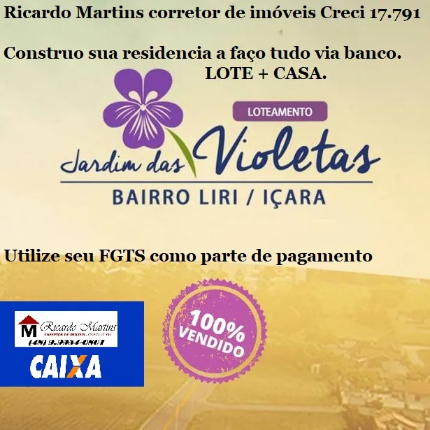 Loteamento Jardim das Violetas bairro Liri Içara
