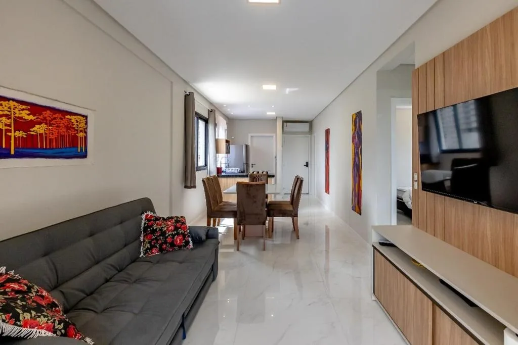 Apto novo de 3Q mobiliado a 150m da praia Perequê-SC com 1 vaga de garagem e prox ao lago e pier Hard Rock Café, Porto Belo, na Avenida Dorvalino Voltolini 471 apto em Porto Belo/SC — foto 2