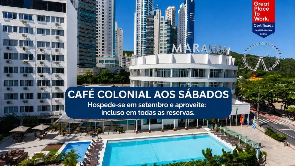 Marambaia Hotel e Convenções, Balneário Camboriú, na Avenida Atlântica em Balneário Camboriú/SC