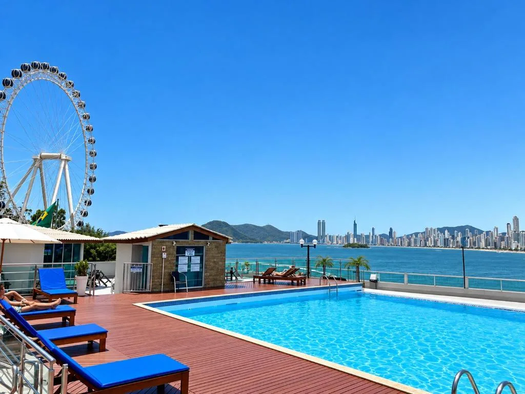 Studio em Prédio com Vista Mar - Piscina, Praia e Garagem, Balneário Camboriú, na 109 Rua João Francisco dos Santos em Balneário Camboriú/SC — foto 2