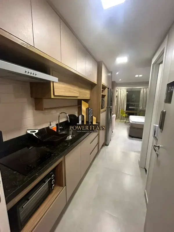 Flat para alugar com 30 m², 1 quarto, 1 banheiro, 1 vaga em Santo Amaro, São Paulo/SP