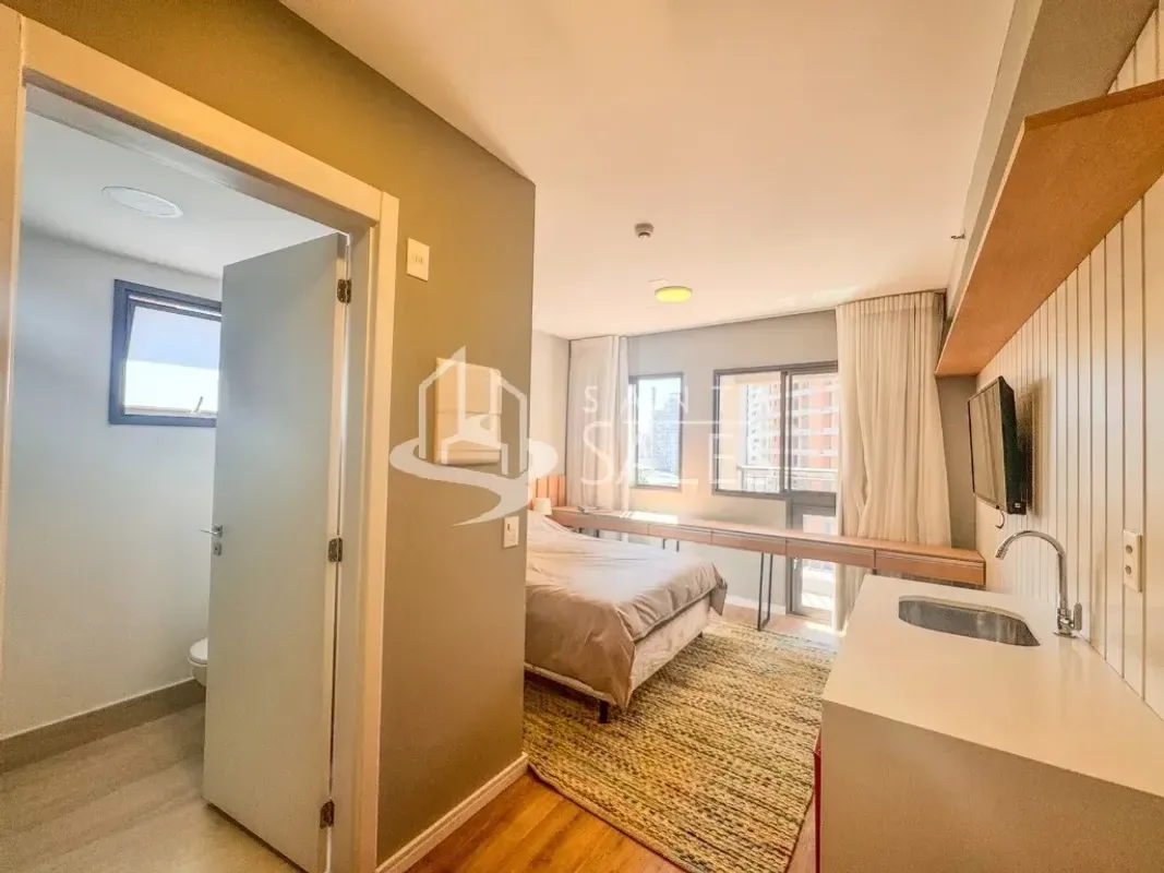 Apartamento para alugar com 21 m², 1 quarto, 1 banheiro em Santo Amaro, São Paulo/SP