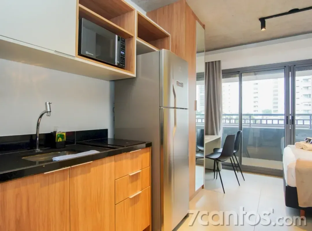 Apartamento para alugar com 25 m², 1 quarto, 1 banheiro em Santo Amaro, São Paulo/SP
